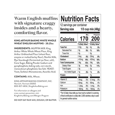 Cinnamon Vanilla English Muffin - calories, carbs, nutrition