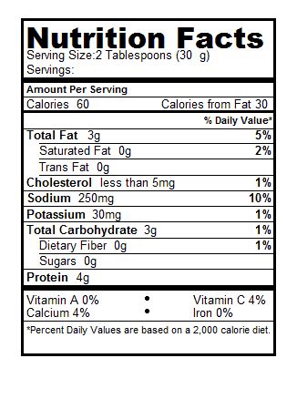 Citrus Ceasar Vinaigrette Dressing - calories, carbs, nutrition