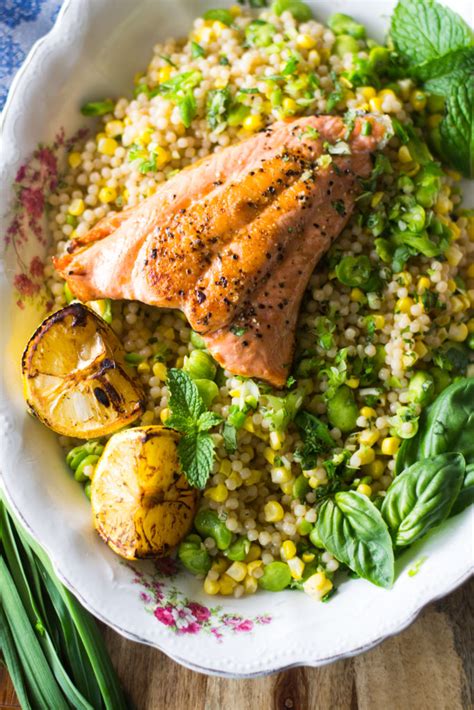 Citrus Salmon, Couscous & Green Beans - calories, carbs, nutrition