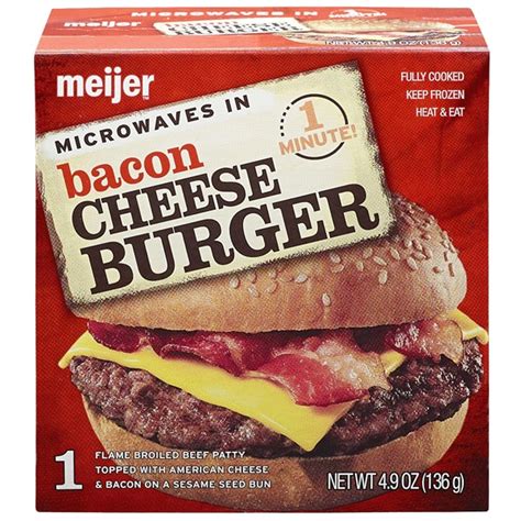 Classic Bacon Cheeseburger 4 oz - calories, carbs, nutrition