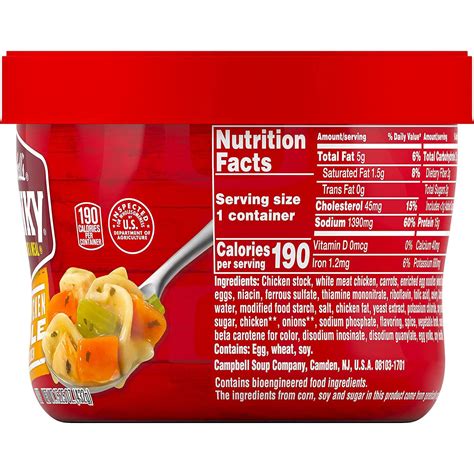 Classic Chicken Noodle (7/19/2014) - calories, carbs, nutrition