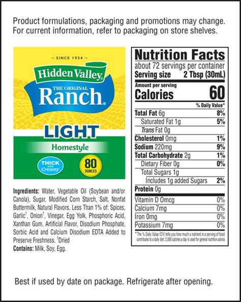 Classic Ranch - calories, carbs, nutrition