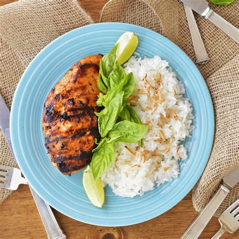 Coconut Chicken over Jasmine Rice - calories, carbs, nutrition