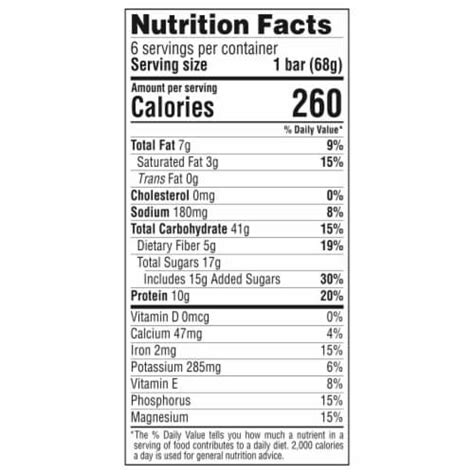 Coconut Chocolate Chip Energy Bar - calories, carbs, nutrition