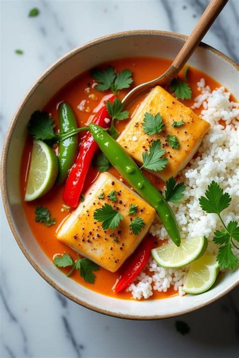 Coconut Curry Halibut - calories, carbs, nutrition