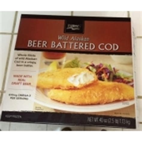 Cod 4 oz Fresh Beer Battered - calories, carbs, nutrition