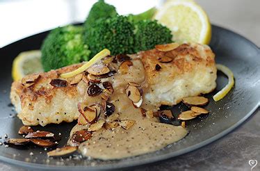 Cod Almondine - calories, carbs, nutrition