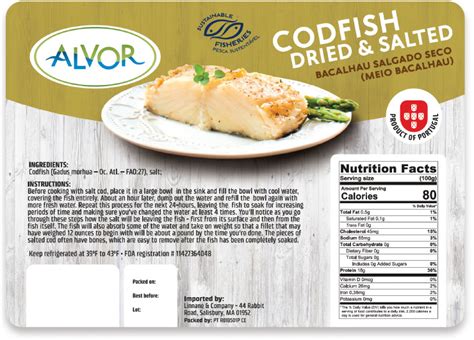 Cod Tian, Cod Fillet - calories, carbs, nutrition