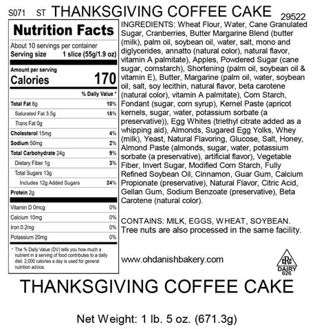 Coffee Sandwich Cake - calories, carbs, nutrition