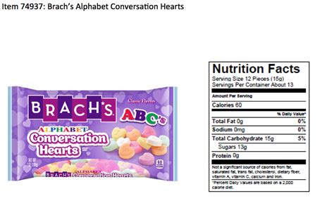 Conversation Heart - calories, carbs, nutrition