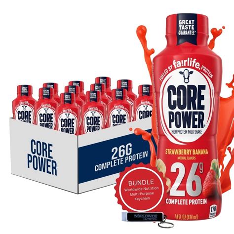 Core Power Stawberry Banana 26G - calories, carbs, nutrition