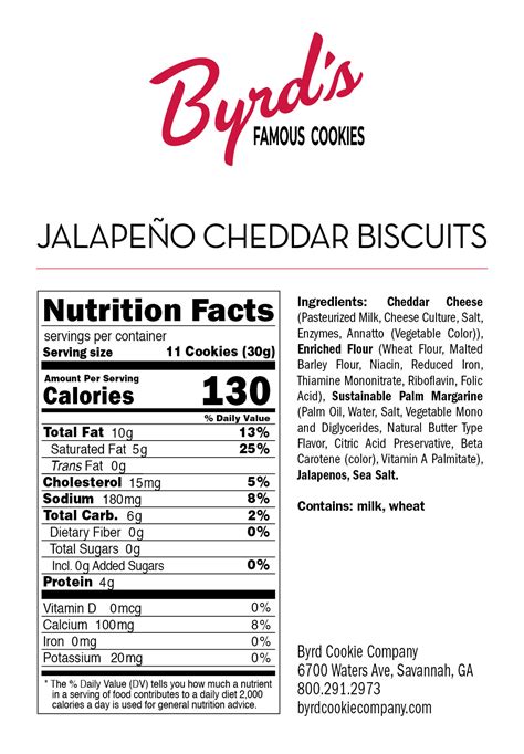 Corn Jalapeno Biscuits - calories, carbs, nutrition