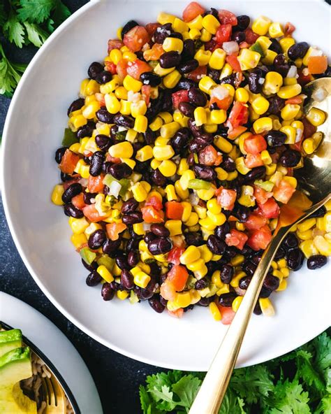 Corn & Poblano Cakes with Bean Salad - calories, carbs, nutrition