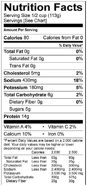 Cottage Cheese 0% - calories, carbs, nutrition