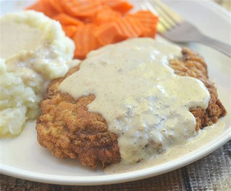 Country Fried Steak with Pepper Cream Gravy - calories, carbs, nutrition