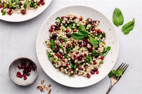 Couscous Salad with Dried Cranberries and Spinach White Bean Soup - calories, carbs, nutrition