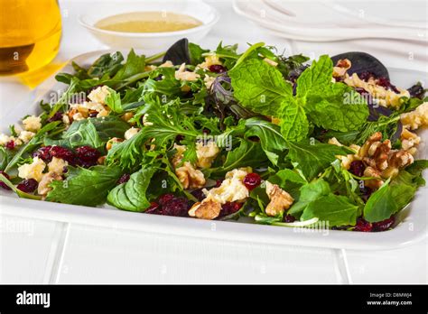 Cranberry and Feta Salad with Dijon Vinaigrette - calories, carbs, nutrition