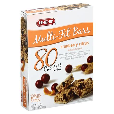 Cranberry Citrus Multi-Fit Bar - calories, carbs, nutrition