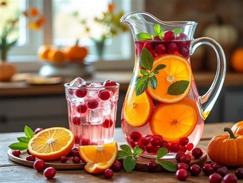 Cranberry-Orange Infused Water - calories, carbs, nutrition