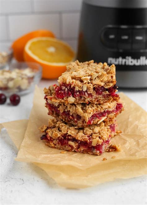 Cranberry Orange Oatmeal Bars - calories, carbs, nutrition