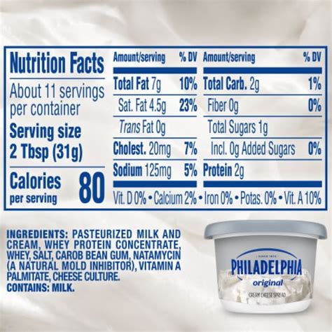 Cream Cheese Spread - calories, carbs, nutrition