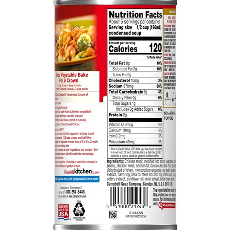 Cream of Chicken Soup Amerifit - calories, carbs, nutrition