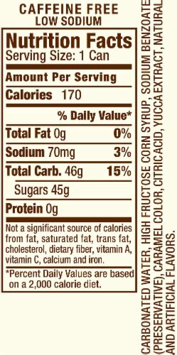 Cream Soda - calories, carbs, nutrition