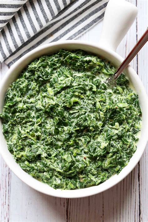 Creamed Spinach - calories, carbs, nutrition