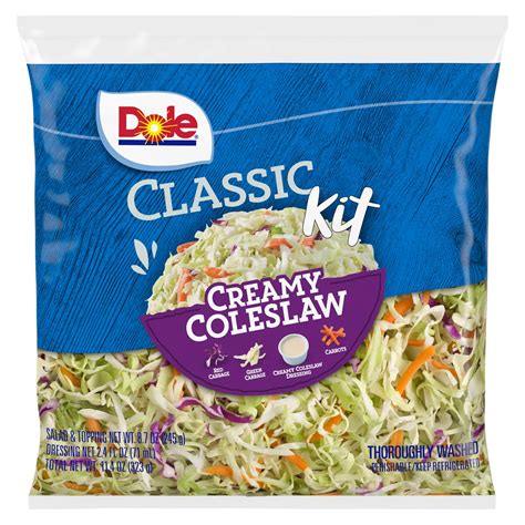 Creamy Cole Slaw 4 oz - calories, carbs, nutrition