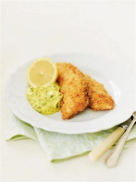 Crisp and Golden Breaded Plaice with Tartare Sauce - calories, carbs, nutrition