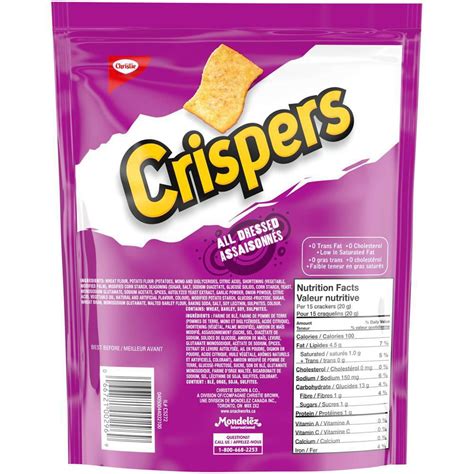 Crispers - calories, carbs, nutrition