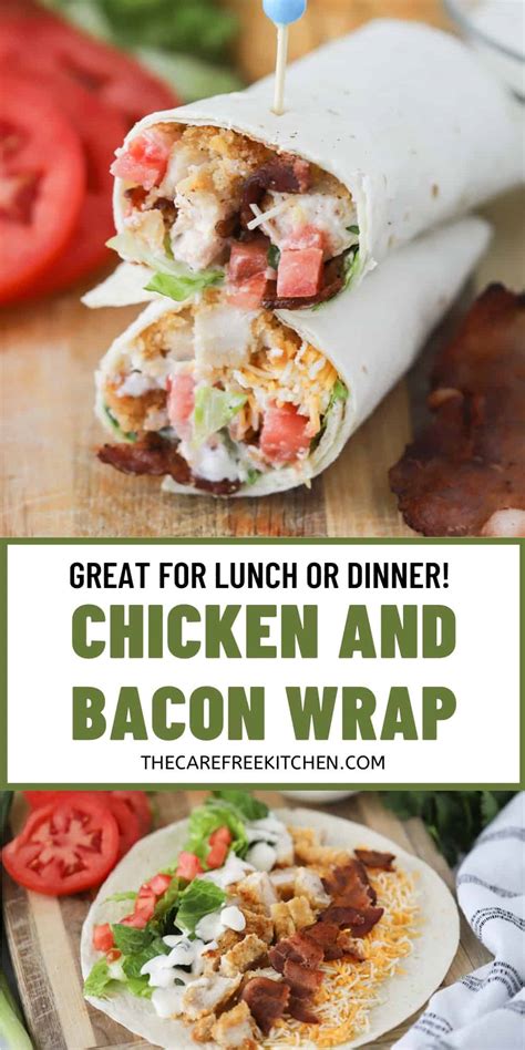 Crispy Chicken, Bacon Cheese Wrap withSide Salad - calories, carbs, nutrition