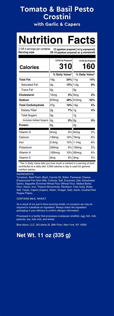 Crostini with Garlic - calories, carbs, nutrition