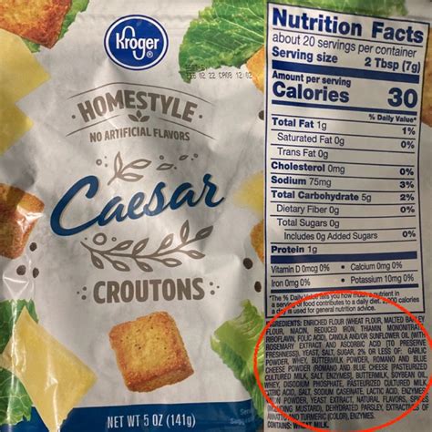 Croutons - calories, carbs, nutrition