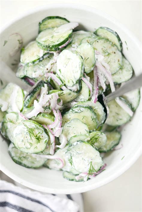 Cucumber Salad with Sour Cream and Dill Dressing - calories, carbs, nutrition