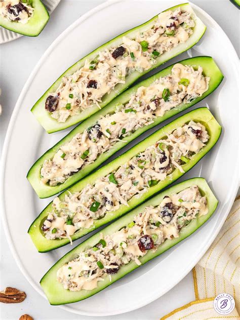 Curried Chicken Salad on Cucumber - calories, carbs, nutrition