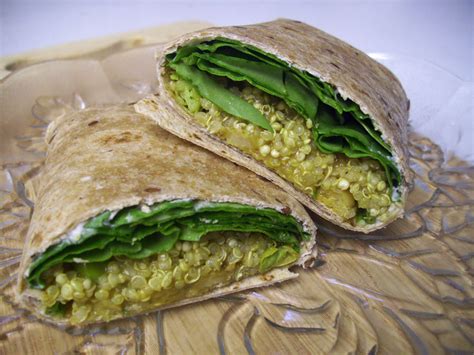 Curry Quinoa Tofu Wrap - calories, carbs, nutrition