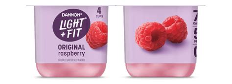 Dannon Light 'n Fit Nonfat Raspberry Yogurt - calories, carbs, nutrition