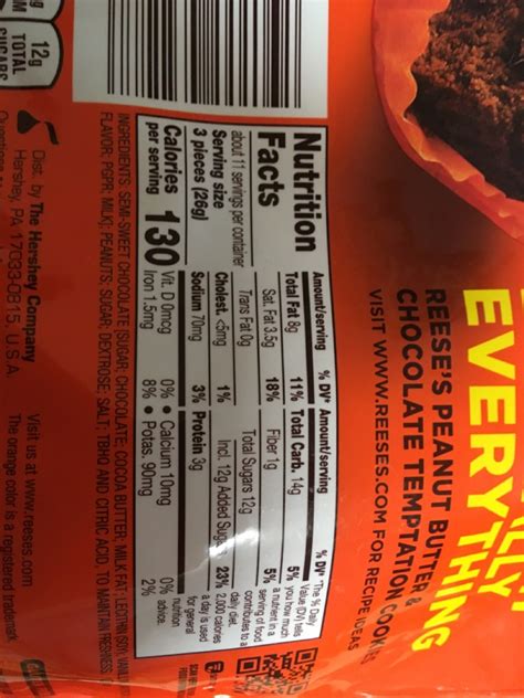 Dark Chocolate Peanut Butter - calories, carbs, nutrition