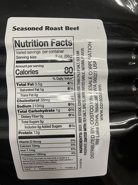 Deli Roast Beef - calories, carbs, nutrition