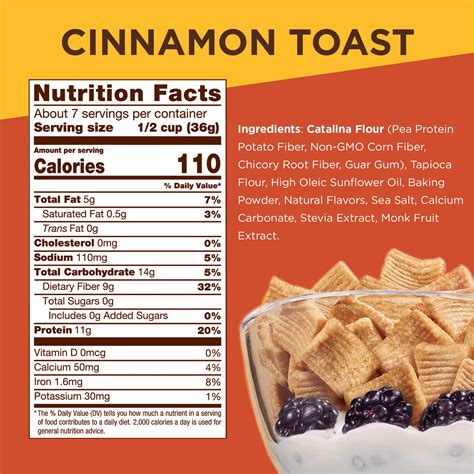 Dessert Parfait 5 oz Cinnamon Toast Crunch - calories, carbs, nutrition