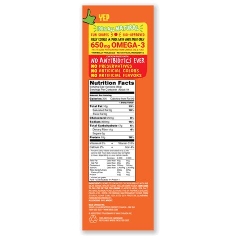 Dino Nuggets - calories, carbs, nutrition