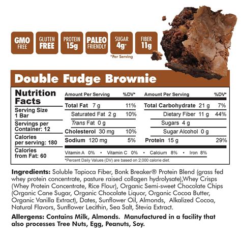 Double Fudge Brownie - calories, carbs, nutrition