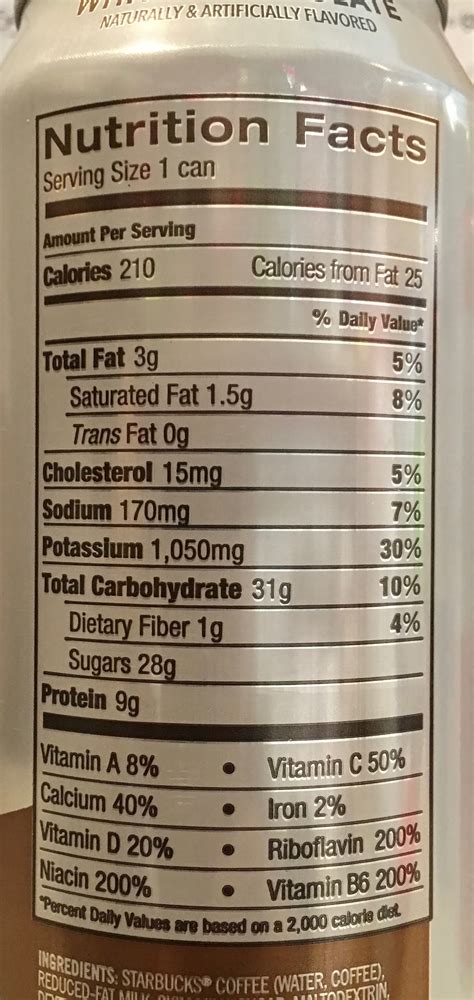 Doubleshot Energy - White Chocolate - calories, carbs, nutrition