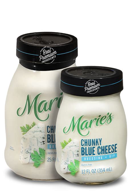 Dressing CONV Blue Cheese Chunky Marie's 1 oz Ladle - calories, carbs, nutrition