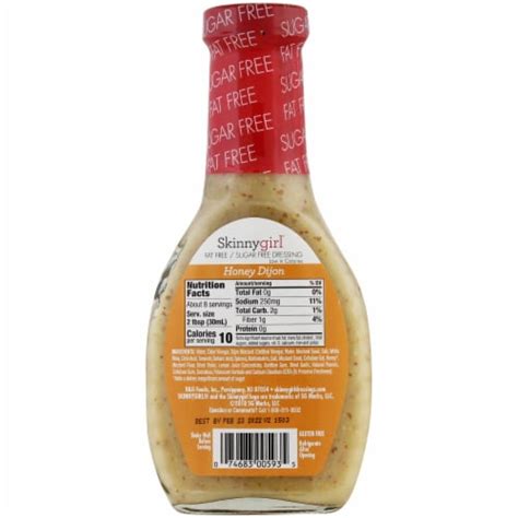 Dressing CONV Honey Dijon Fat Free 1 oz Ladle - calories, carbs, nutrition