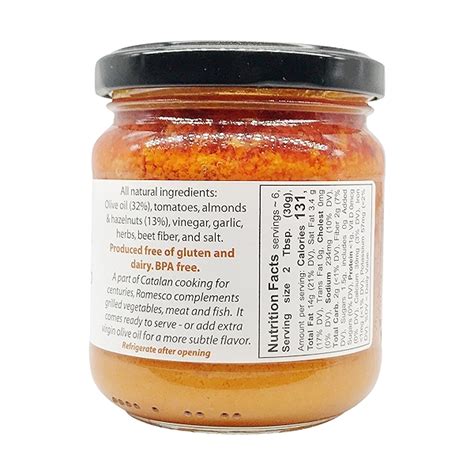 Dressing Vinaigrette Romesco 1 oz Ladle - calories, carbs, nutrition