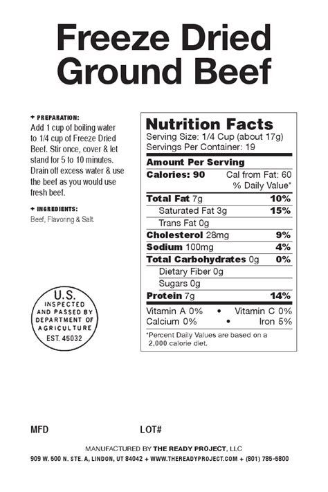 Dried Beef - calories, carbs, nutrition