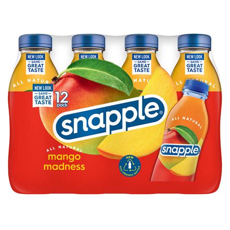 Drink Mango Madness Snapple 16 oz bottle - calories, carbs, nutrition