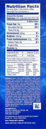 Drumstick - Vanilla Fudge - calories, carbs, nutrition